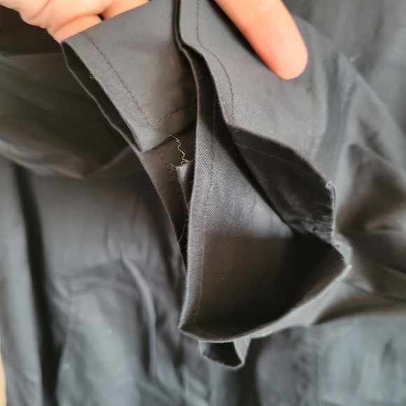 Habitat Long Sleeve Button Down Stretch Pockets Black Small S - Picture 3 of 11